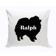 JDS Personalized Gifts Personalized Pomeranian Silhouette Throw Pillow JMSI2437